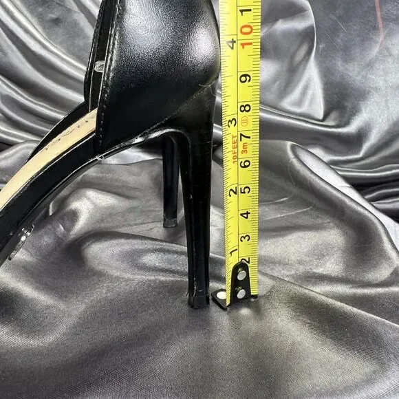 Michael Kors Valencia Studded Stiletto Heels Women's 5.5 Black Silver Worn 2x - Picture 7 of 16